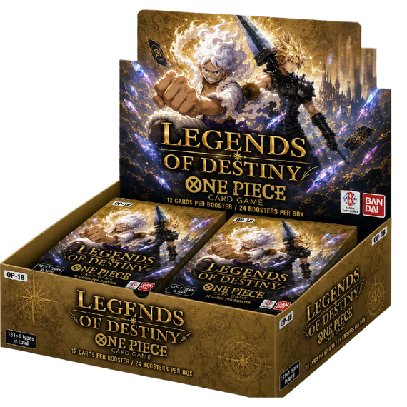 One Piece Card Game OP-18 Booster Box — 24 Packs, English, Factory Sealed — factory sealed, shown in original packaging